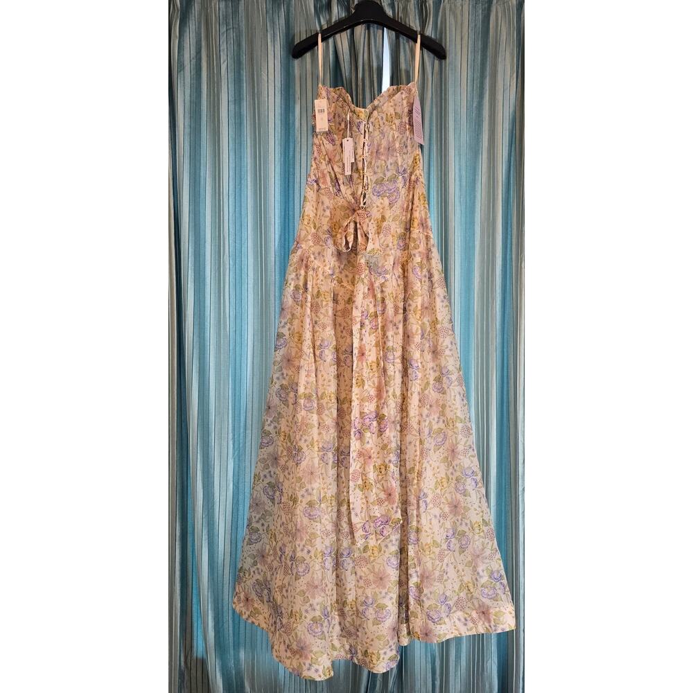 V. Chapman The Rosamund Dress in Cordoba Print Strapless Maxi Sz 12 NWT - Picture 4 of 13